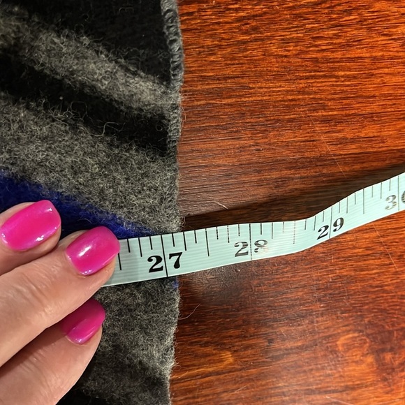 Free People Womens Tank Top SP Gray Green Pullover Floral/Stripe Wool Blend EUC - Picture 11 of 12